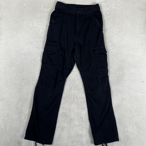 J Galt Pants - J Galt Cargo Pants Womens Small Navy Blue Twill Relaxed Straight Utility Pockets